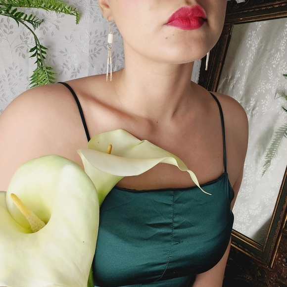 2/$27 | Genuine Deer Bone Beaded Indigenous Native Fringe Earrings | Handmade - Picture 4 of 5